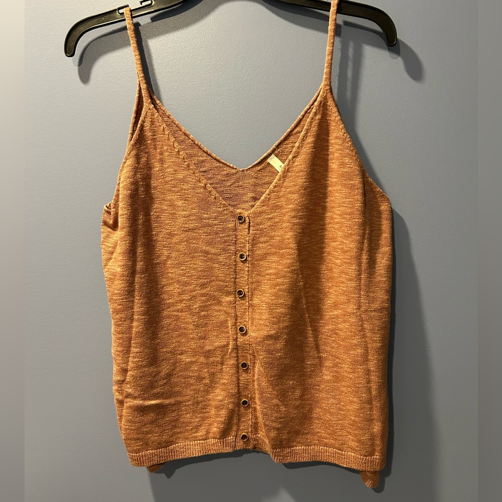 BE COOL Pink Button-Up Camisole Top